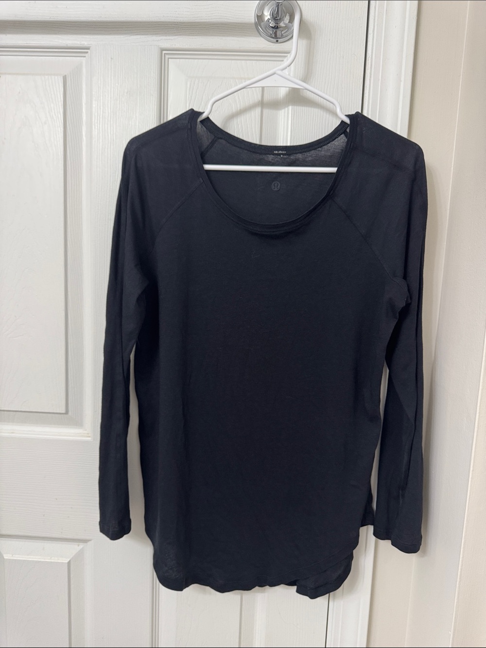 lululemon athletica Black Long Sleeve Scoop Neck Tee